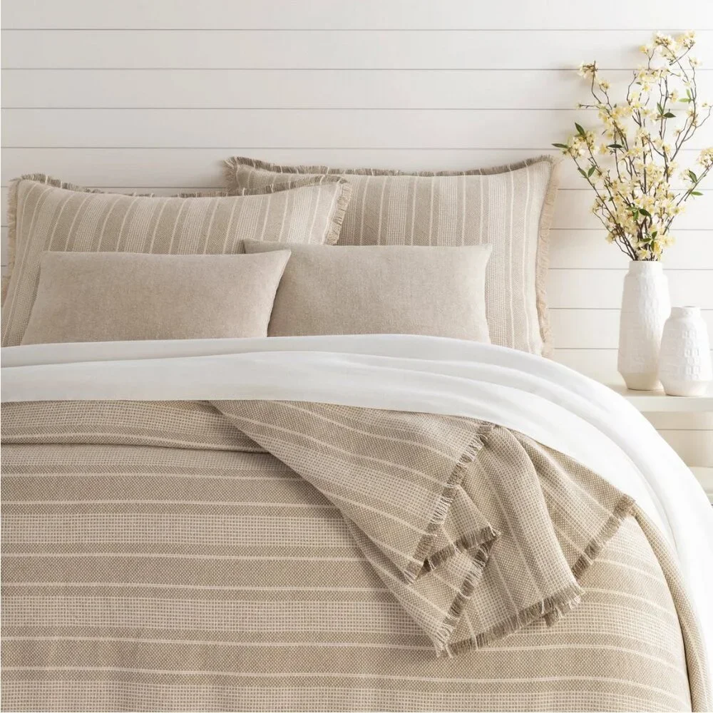 Pine Cone Hill San Clemente Natural Coverlet